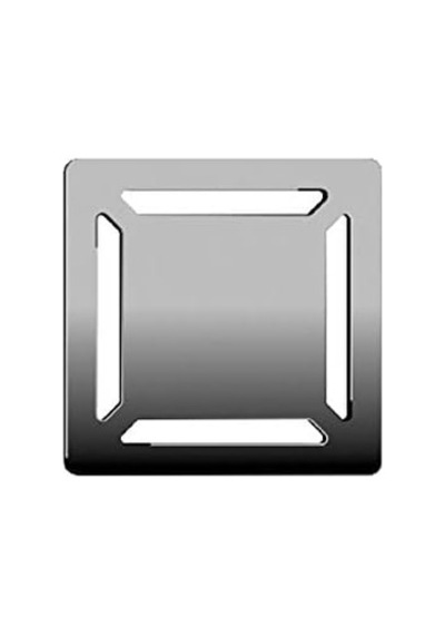 V-flow Kare 5606974 Duş Kanalı, Yandan Çıkışlı, 10x10 Cm, Dk 100 Kapak, Parlak Krom 508 Yeşil