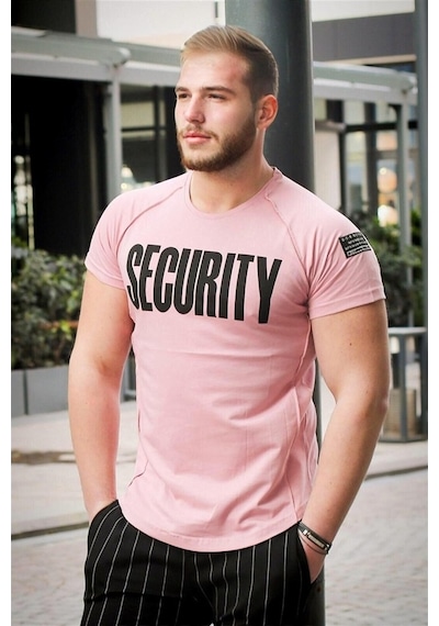Madmext Baskılı Pembe Tişört 2880