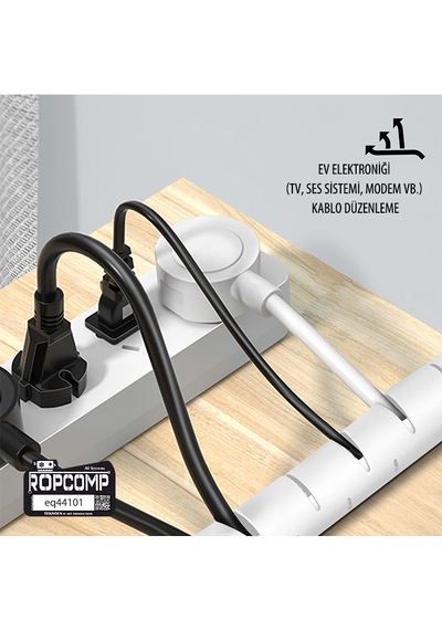 Ropcomp Spiral Kablo Kanalı Kablo Düzenleyici Toplayıcı Tutucu 1.5m 22mm Gri