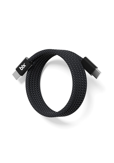 Bix T4cc 65w Usb-c To Usb-c Manyetik Tasarımlı Örgülü Hızlı Şarj Ve Data Kablosu 1 Metre Siyah
