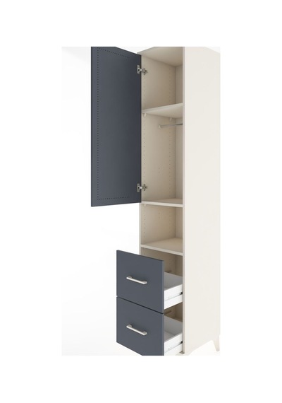 Hyperion Dolap 3 Raflı 2 Çekmeceli Tek Askılı 44x44x221 Aytaşı-antrasit Aytası Hyperion Dolap 3 Raflı 2 Çekmeceli Tek Askılı 44x44x221 Aytaşı-antrasit Aytası