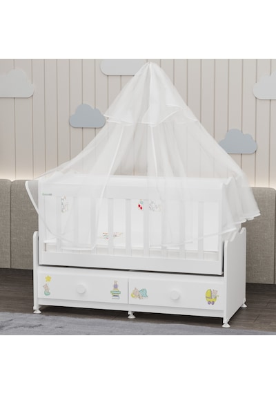 Elegant Yıldız 4 Bebek Odası Takımı Yatak Uykuseti - Ayıcık Beyaz