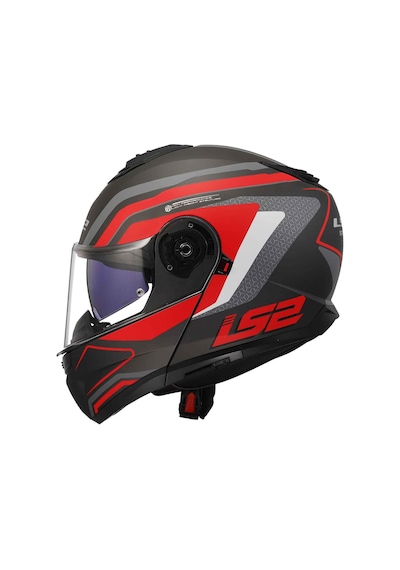 Ls2 Strobe 2 Phantom Çene Açılır Kask Gri - Kırmızı
