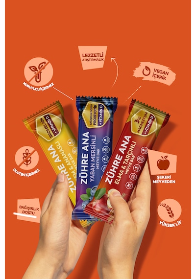 Fonksiyonel Meyve Bar Deneme Paketi 35 Gr X 12 Adet 3 Çeşit
