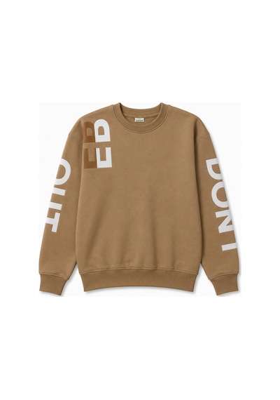 Fesshera Kids Erkek Çocuk Sweatshirt Bisiklet Yaka Oversize Kesim Baskılı Pamuklu Sweatshirt Kahverengi Fesshera Kids Erkek Çocuk Sweatshirt Bisiklet Yaka Oversize Kesim Baskılı Pamuklu Sweatshirt Kahverengi