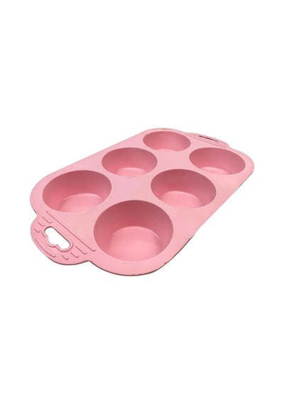 6 Bölmeli Silikon Muffin Kek Kalıbı Çok Renkli