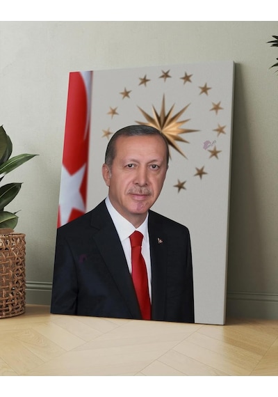Mgi Design Recep Tayyip Erdoğan Kanvas Tablo, Çok Renkli, 80x120 Cm