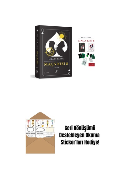 Maça Kızı 8 - 2. Kitap + Maça Kızı 8 - 1. Kitap Karton - 8. Baskı Kutulu Set + Okuma Sticker'ları