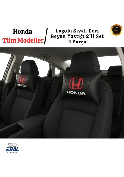 Honda Oto Koltuk Boyun Yastığı Tüm Modeller İçin Uygundur Bej - Siyah