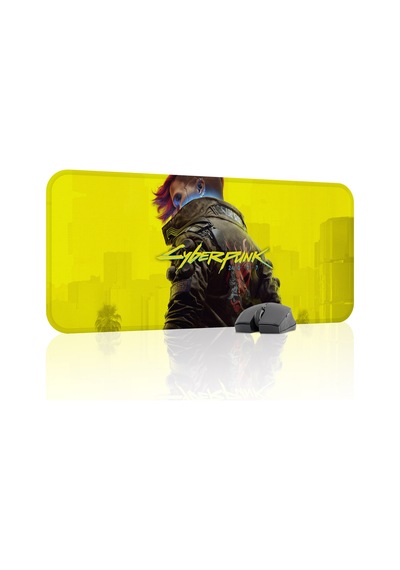Cyberpunk 2077 Kaymaz Dikişli Kauçuk Oyuncu Mousepad V5 - 70x30 Xl Gaming Mouse Pad Fare Altlığı