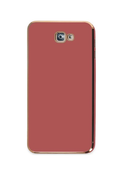 Samsung Uyumlu Galaxy J7 Prime Uyumlu Kılıf Volet Silikon - Kırmızı