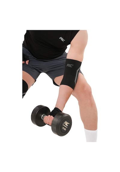 Musclecloth Elastik Spor Dirseklik Tekli Paket Siyah Siyah