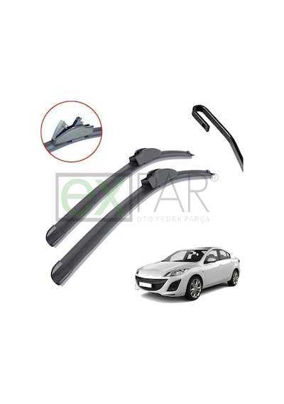 Mazda 3 Ön Cam Silecek Süpürgesi Takımı 2009 - 2013 Model Ön Silecek Sağ Sol