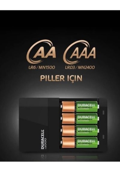 Duracell Cef 14 Şarj Cihazı Ve 4 Adet 1300 Mah Aa Şarj Edilebilir Pil Ve 4 Adet 750 Mah Aaa Şarj Edilebilir Pil