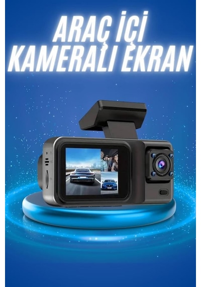 Ekranlı Sürüş Kaydedici Dvr Ön Ve Arka Kameralı Full Hd Çözünürlüklü 70873628