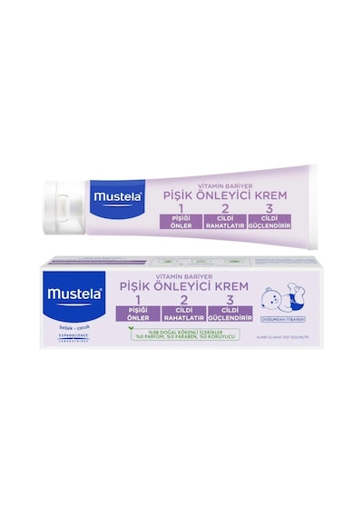 Mustela Vitamin Barrier 1.2.3 Pişik Kremi - 100 ML