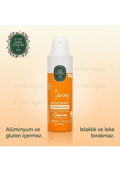 Eyüp Sabri Tuncer Est Active/women Deodorant 200 Ml 2 Adet- Islaklık Ve Leke Karşıtı, H-pro Hijyen