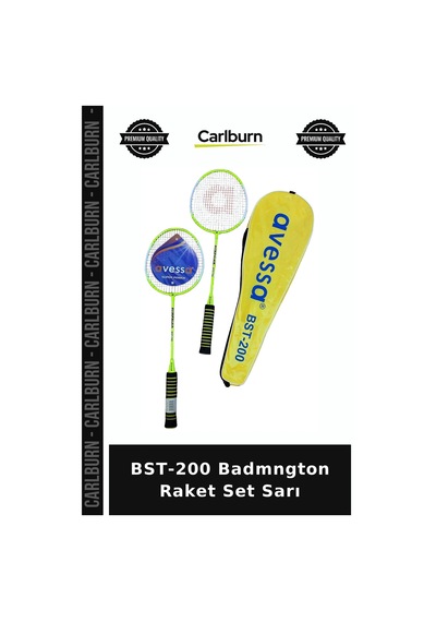 Premium Bst-200 Badmngton Raket Set Sarı Bahçe Hareket Tatil