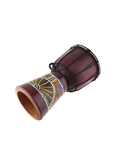 Djembe Davul Darbuka Renkli Afrika El Yapımı 30cm Çocuk Bongo Kon