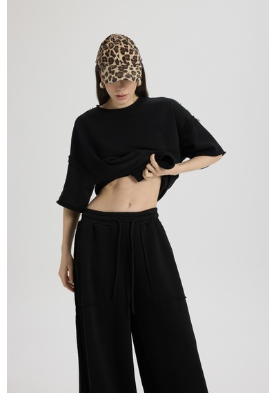 Mai Studios Co. Flex Siyah Oversize T-shirt Eşofman Takım Siyah