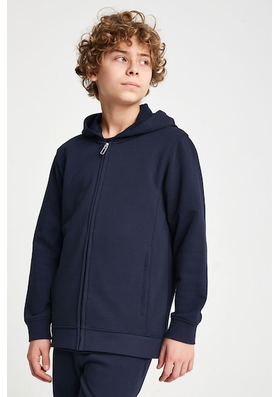 Lescon Çocuk Fermuarlı Kapüşonlu Sweatshirt 25s-3263-25n Lacivert