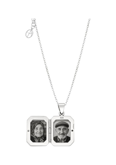 Oya Silver Dikdörtgen Kapaklı Gümüş Fotoğraf Kolye Oyot402