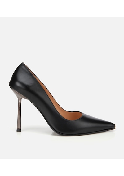 Hotiç Kadın Deri Siyah Metal Detaylı Yüksek Topuklu Stiletto 01ayh315230a100 01ayh315230a100 Siyah