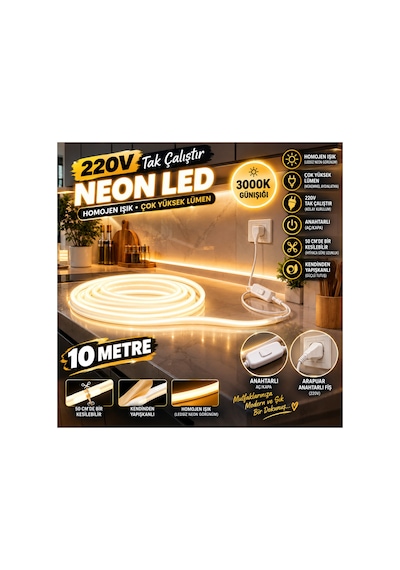 10 Metre 3000k-günışığı 220v Neon Led Şerit ,tak Çalıştır Set, Fişli Anahtarlı Esnek Şerit Led, ,turuncu Led,mutfak,tezgah Ledi,led Şerit Işık ,ambiyans Işık Havuzu, Kendinden Yapışkanlı,kehribar Led 10 Metre 3000k-günışığı 220v Neon Led Şerit ,tak Çalıştır Set, Fişli Anahtarlı Esnek Şerit Led, ,turuncu Led,mutfak,tezgah Ledi,led Şerit Işık ,ambiyans Işık Havuzu, Kendinden Yapışkanlı,kehribar Led