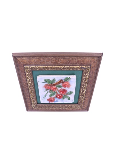 Seramik Nar Ağacı Duvar Tablosu 20 Cm X 20 Cm