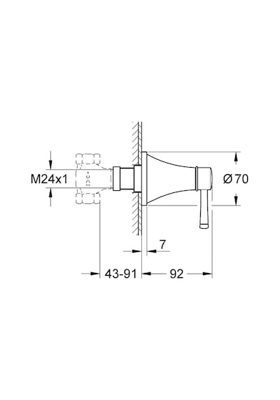 Grohe Grandera Ankastre Stop Valf 19944000 Krom