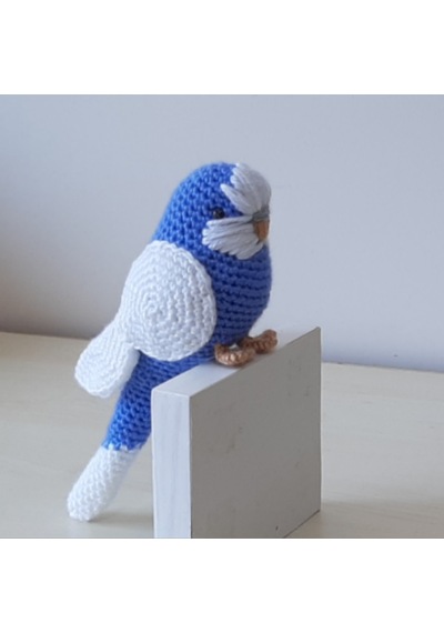 Amigurumi Kuş Muhabbet Kuşu Koyu Mavi