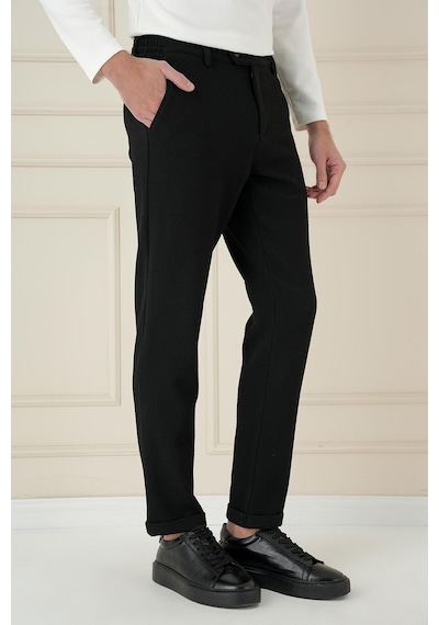 Efor P 1166 Slim Fit Siyah Klasik Pantolon Siyah