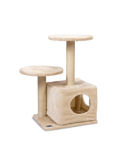 Karlıe Bej İkili Tırmala Tahtası Ve Kedi Evi 45x35x70