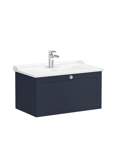 68811 VitrA Root Classic Tek Çekmeceli Lavabo Dolabı, 80 Cm, Mat Lacivert Klasik Lavabo Dahil Diğer 68811 VitrA Root Classic Tek Çekmeceli Lavabo Dolabı, 80 Cm, Mat Lacivert Klasik Lavabo Dahil Diğer