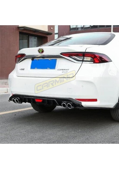 Carmind Toyota Corolla Uyumlu Uyumlu Arka Tampon Difüzörü Piano Black 2019-2021