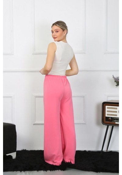 Akbeniz Kadın Bol Paça Penye Pembe Alt Üst Takım 5501-pembe Pembe