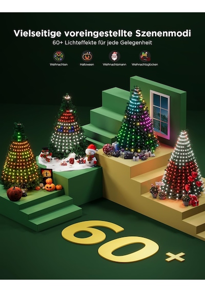 Govee Noel Ağacı Dize Işıkları, Akıllı 480 Led'ler Rgbıc Noel Işıkları, 2m 24 Dize Işıkları İç Mekan, Tatil Dekoru İçin 60+ Sahne Modu, Alexa İle Uyumlu, Yeşil Tel Siyah Govee Noel Ağacı Dize Işıkları, Akıllı 480 Led'ler Rgbıc Noel Işıkları, 2m 24 Dize Işıkları İç Mekan, Tatil Dekoru İçin 60+ Sahne Modu, Alexa İle Uyumlu, Yeşil Tel Siyah