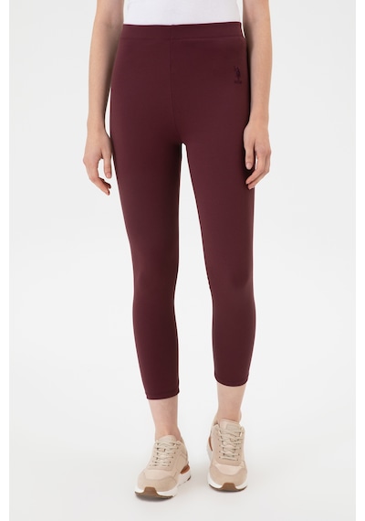 U.S. Polo Assn. Kadın Bordo Yüksek Bel Toparlayıcı Günlük Tayt 50314365-VR177