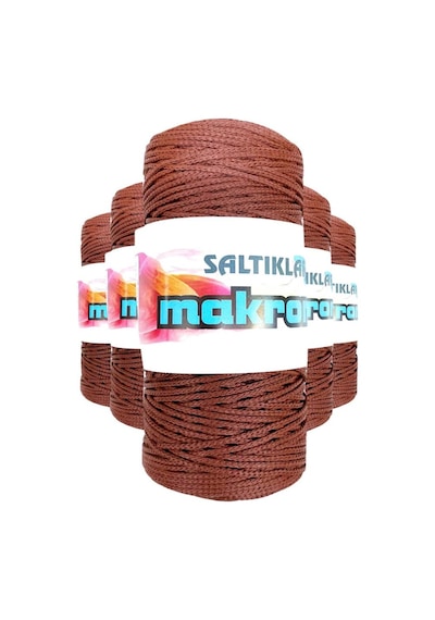5 Adet Polyester Makrome İpi 2060 Taba 100 gr