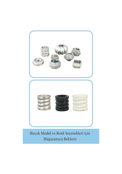 Mumluk Şamdan Tealight Ve İnce Mum Uyumlu Spiral Model - Gümüş Eskitme