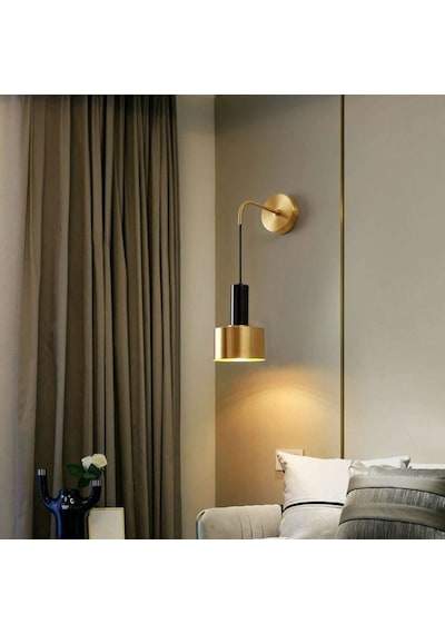 Rsylight Metal Retro Dekoratif Rustik Gold Aplik Siyah