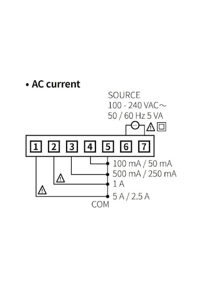 Autonics Mt4w-aa-4n ,96x48mm 220vac 0..5a Ac Ampermetre
