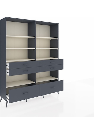 Hyperion Gardrop 8 Raflı 6 Çekmeceli 176x44x221 Antrasit-aytaşı/antrasit Aytaşı/antrasit Hyperion Gardrop 8 Raflı 6 Çekmeceli 176x44x221 Antrasit-aytaşı/antrasit Aytaşı/antrasit