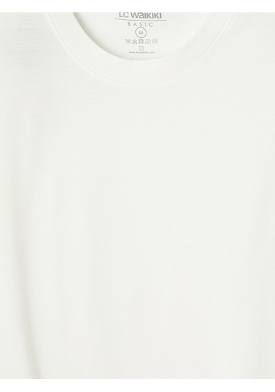 Lcwaıkıkı Classic Ekru Slim Fit İnce Kumaş Erkek Tişört /02