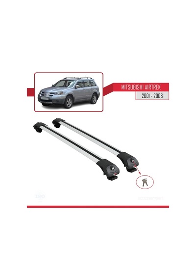 Mitsubishi Airtrek 2001-2008 Arası İle Uyumlu Ace-1 Ara Atkı Tavan Barı Gri