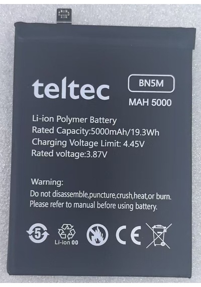 Teltec Xiaomi Redmi Note 12 4g Uyumlu 5000 Mah. 1 Yıl Pi Batarya