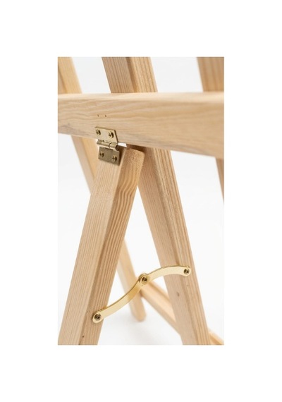 Ahşap Şövale Sergileme Standı 150 Cm - Doğal Ahşap Rengi