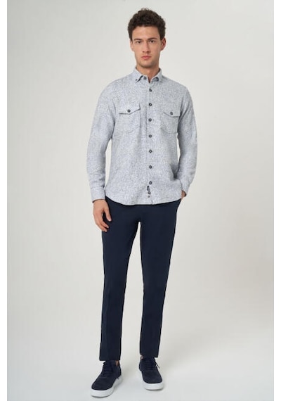 Bisse Erkek Regular Fit Uzun Kollu Flanel Gömlek Mavi Gm23y231072 D35 Mavi