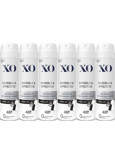 Xo Deodorant 150ml Women-kadın Invisible & Effective 6 Lı Set