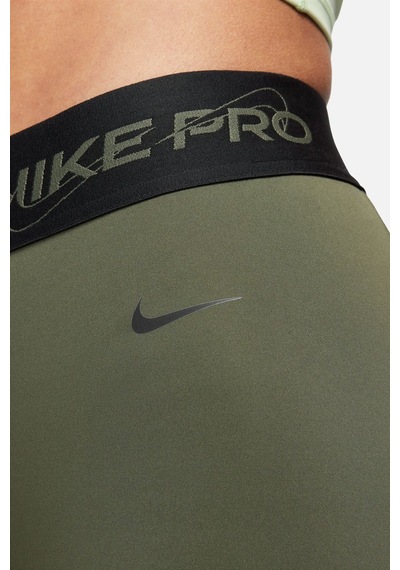 Nike Pro Dri Fit Grafik Mid Rise 7/8 Lenght Tight Purple Kadın Antrenman Taytı Haki